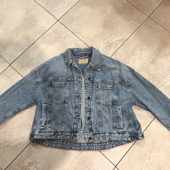 Free People Opal Swing Denim Jacket XS Blue - Picture 1 of 9